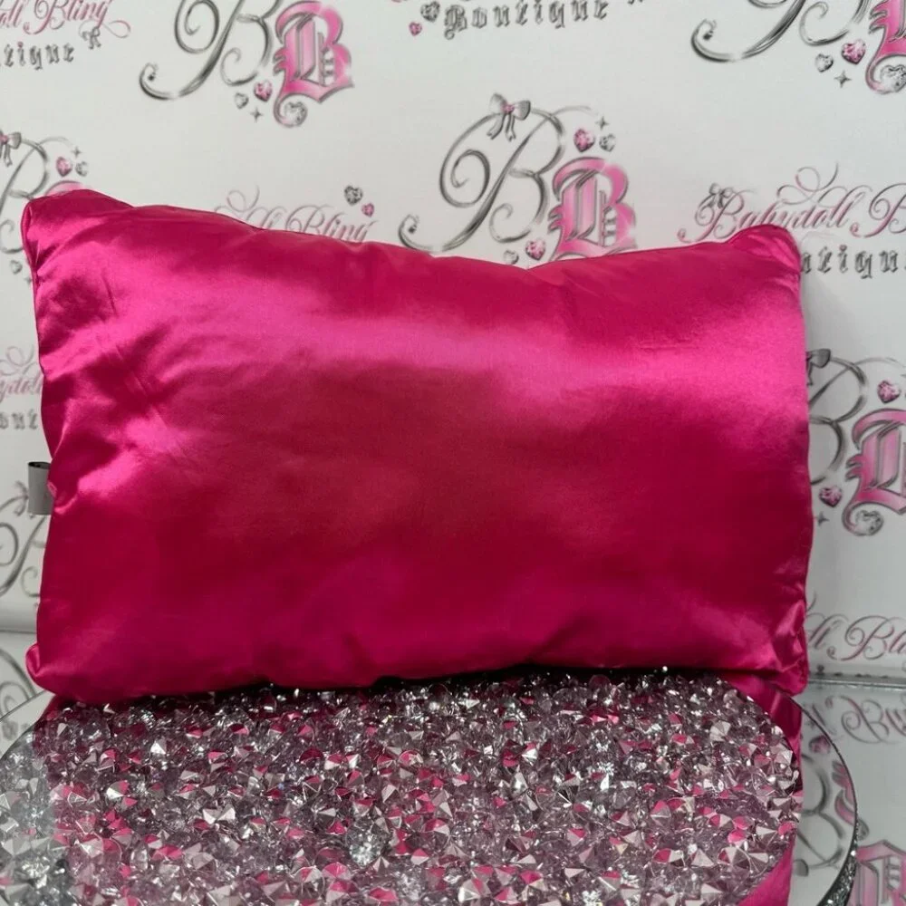 Playboy bunny pillow shiny shimmer y2k rare velour Pink Decorative Pillow